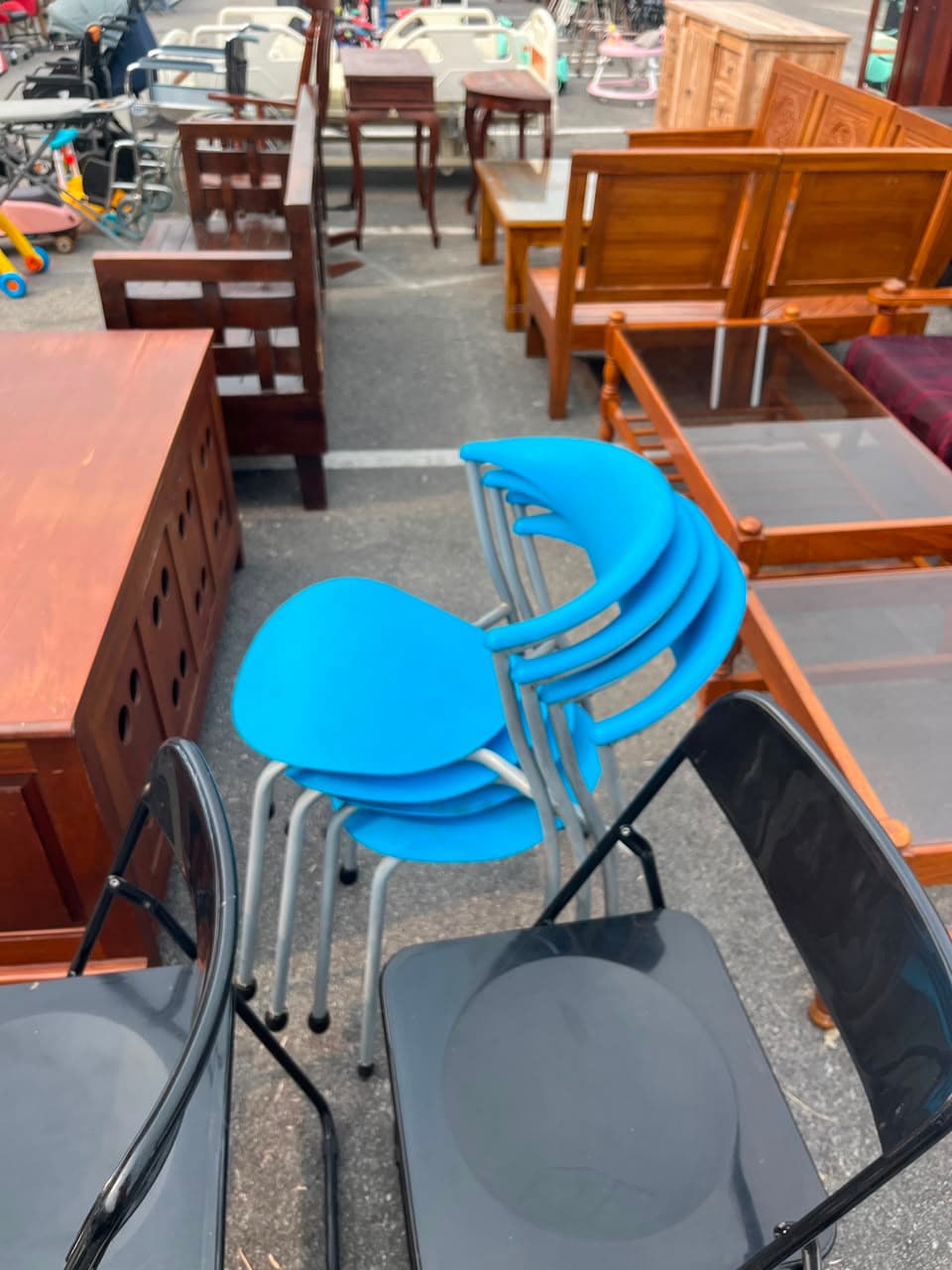 Vintage 00s Blue Dining Chair